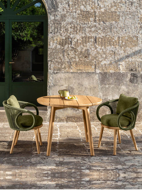 RATTAN SPACE Isolde Serenity Rain-Resistant Outdoor Dining Chair Set. from RATTAN SPACE