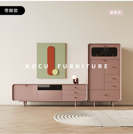 KOCU HOME Ulises Modern Minimalist Solid Wood TV Cabinet Coffee Table Combination from KOCU HOME