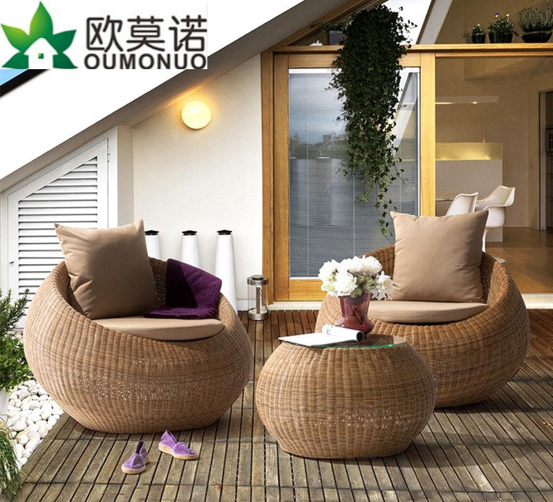 OMONO Valencia Chic Modern Leisure Round Coffee Table Set from OMONO