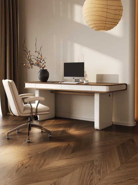QUANMU Lorenzo Elegant Walnut Workstation from QUANMU