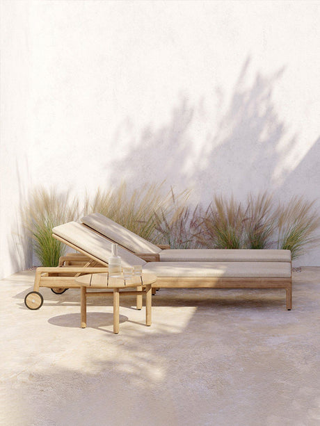 DIME GARDEN Elowen Anticorrosive Teak Outdoor Lounge Bed from DIME GARDEN