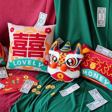 YOULI Seraphina Festive 3D Lion Pillow from YOULI