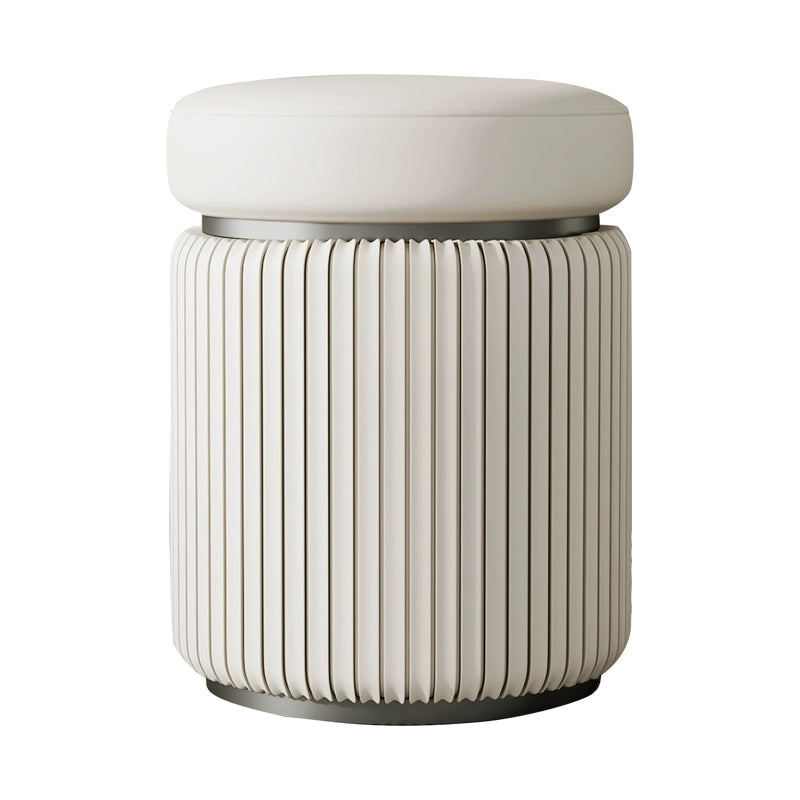 APARTMENT NO.7 Evelyn Chic Leather Round Stool from APARTMENT NO.7