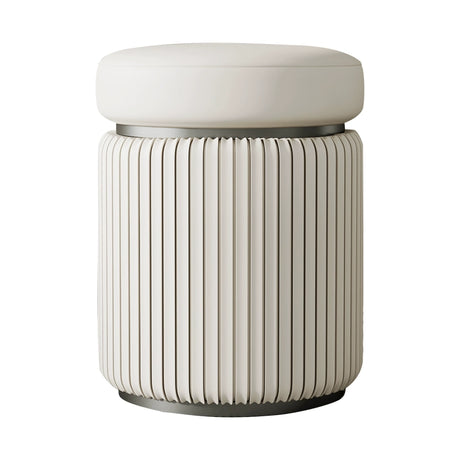 APARTMENT NO.7 Evelyn Chic Leather Round Stool from APARTMENT NO.7