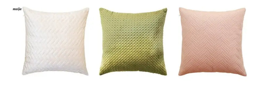 Quilted Pastel Cushions from MUYE