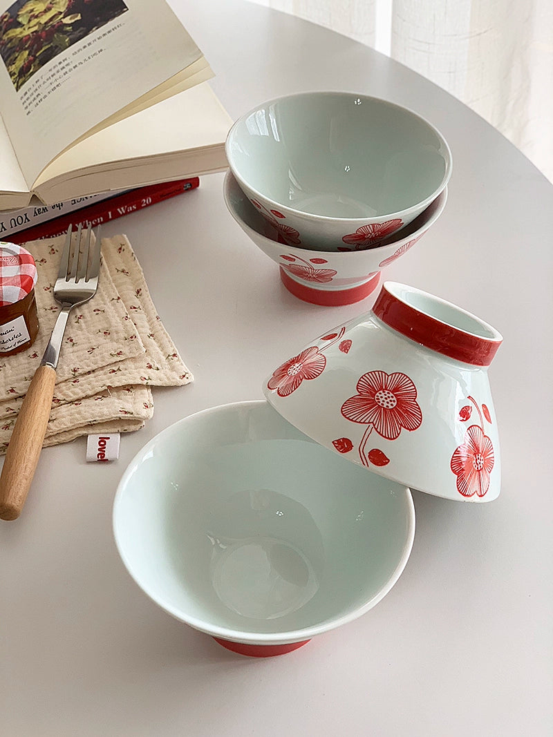 YASUKI Haruki Elegant Japanese-Style Ceramics Rice Bowl from YASUKI