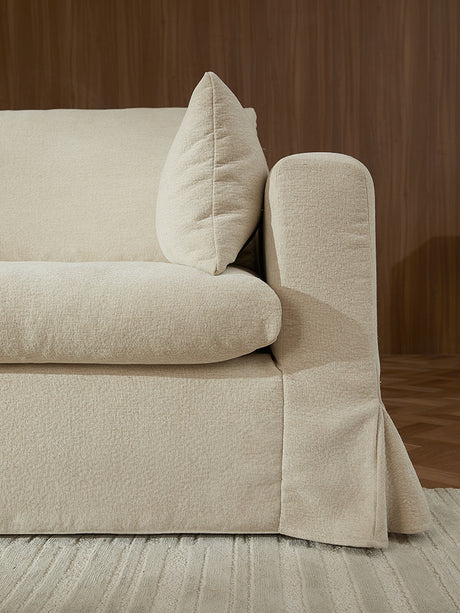 QUANMU Elowen Cozy Cream Wabi-Sabi Living Room Cloud Sofa Module from QUANMU