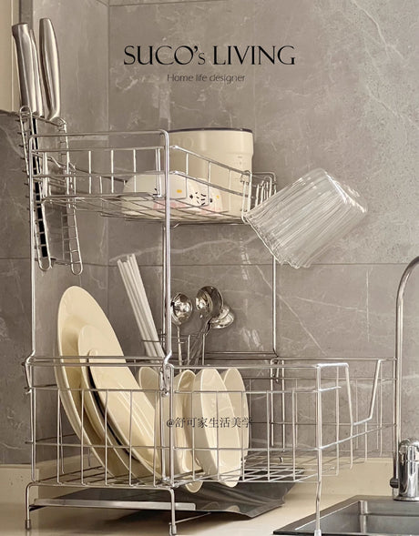 SUCO Haruki Space-Saving Stainless Steel Drying Rack from SUCO