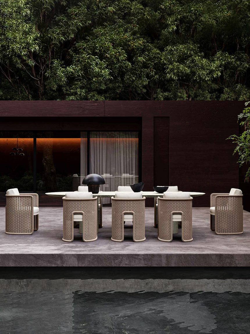 DIME GARDEN Viridian Sleek Luxury Outdoor Dining Set from DIME GARDEN