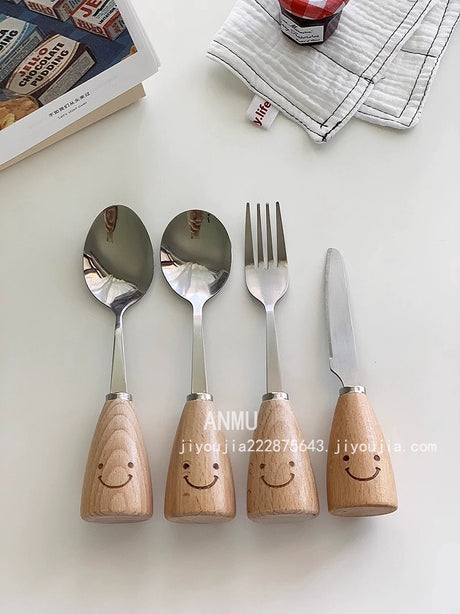 YASUKI Seraphina Charming Natural Wood Cutlery Set from YASUKI