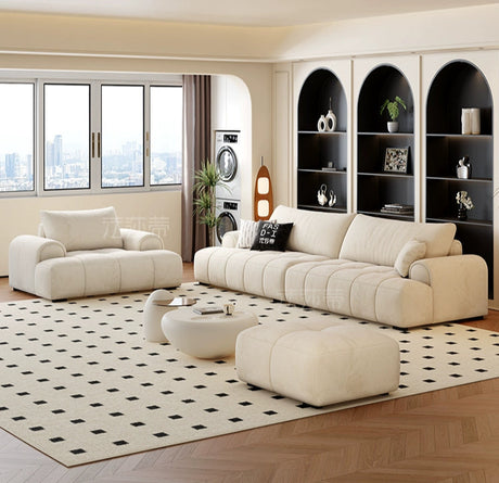 FASATI Emmeline Cream Cotton Sofa Scandinavian Style from FASATI