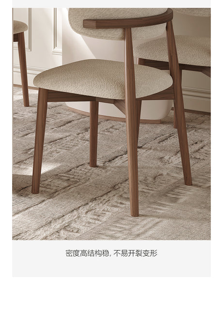 QUANMU Isolde Contemporary Solid Wood Dining Table from QUANMU