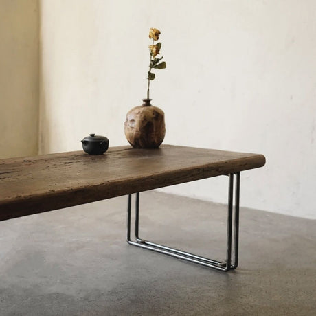 JINYI Munakata Elegant Rustic Solid Wood Dining Table from JINYI