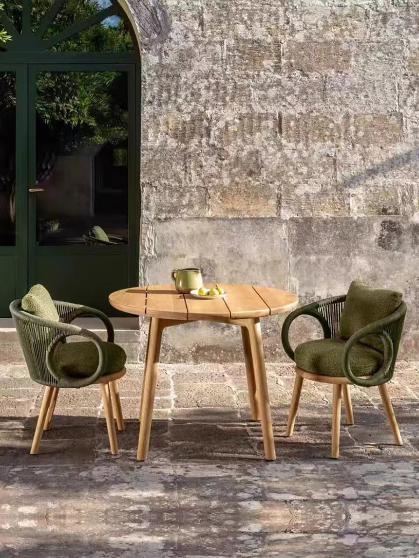 RATTAN SPACE Isolde Serenity Rain-Resistant Outdoor Dining Chair Set. from RATTAN SPACE