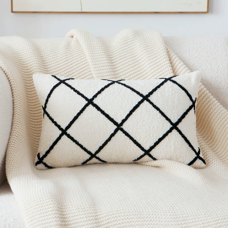YOULI Sebastian Minimalist Black & White Pillow Cover from YOULI