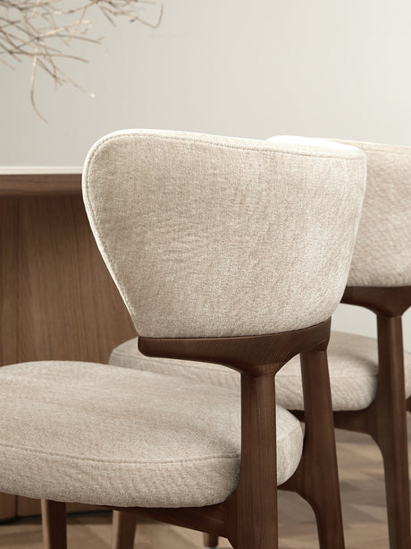 QUANMU Alhambra Elegant Solid Wood Dining Chair Set from QUANMU