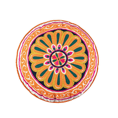 YOULI Amara Handmade Ethnic Round Pillow from YOULI