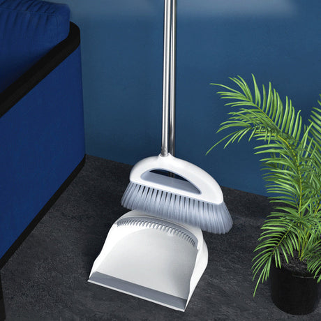 SUCO Akihiko Premium Soft White Japanese Broom Dustpan Set from SUCO
