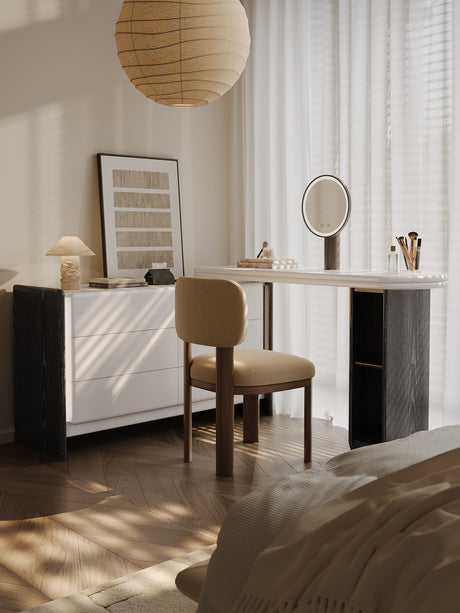 QUANMU Isadora Elegant Modern Multi-Function Dressing Table from QUANMU