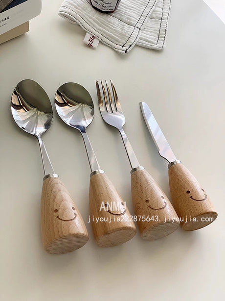 YASUKI Seraphina Charming Natural Wood Cutlery Set from YASUKI