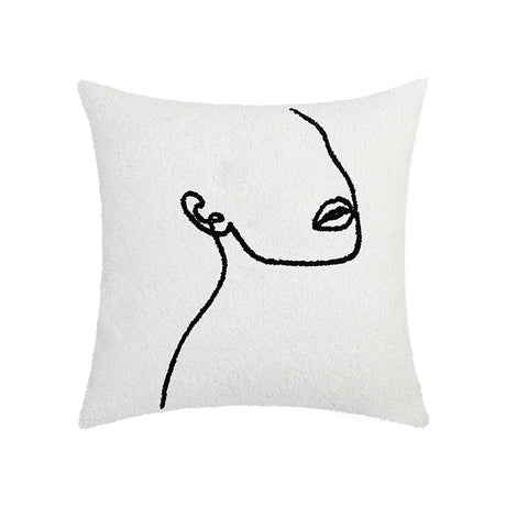 YOULI Oliver Artistic Cream Pillow Sleeve - Nordic Style Sofa Cushion from YOULI