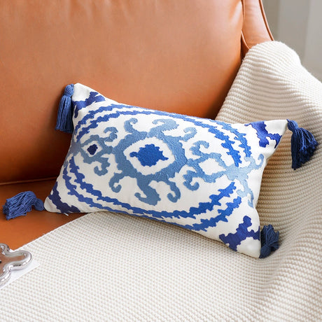 YOULI Arjun Embroidered Boho Ethnic Sofa Pillow from YOULI