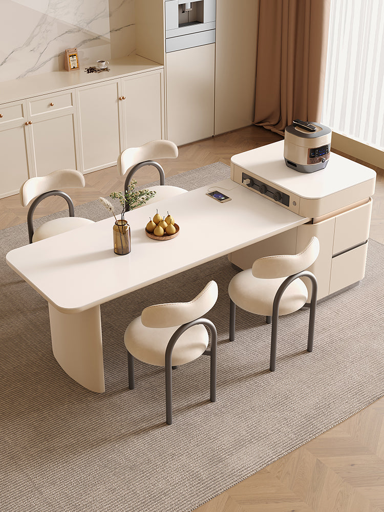 QUANMU Isolde Luxe Cream High-End Dining Chair from QUANMU