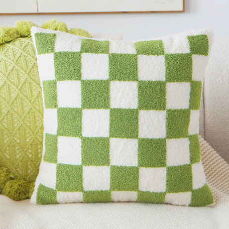 YOULI Freddie Chic Green Chessboard Pillow Sleeve from YOULI