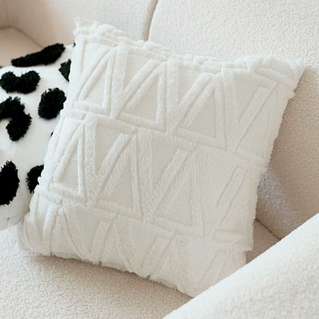 YOULI Alexia Chic White Woven Sofa Pillow from YOULI