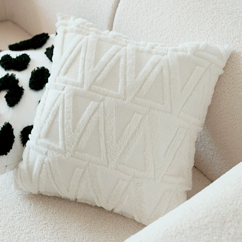 YOULI Alexia Chic White Woven Sofa Pillow from YOULI