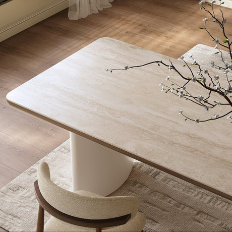 QUANMU Isolde Contemporary Solid Wood Dining Table from QUANMU