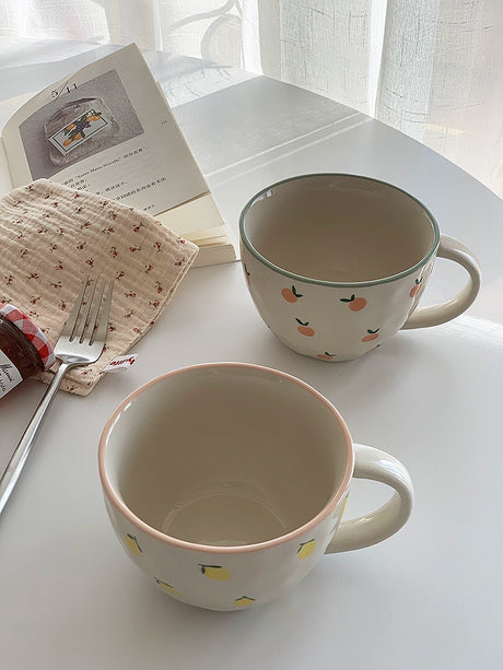 YASUKI Briella Artisan Floral Ceramic Coffee Cup from YASUKI
