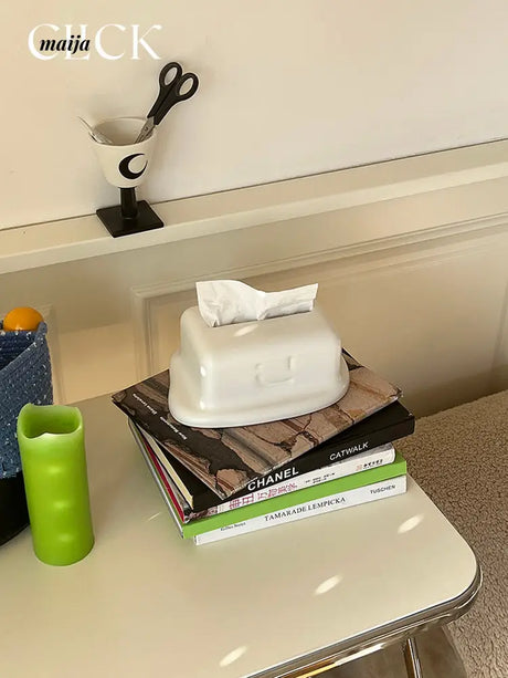 Melted Cheese Ceramic Tissue Box from maija
