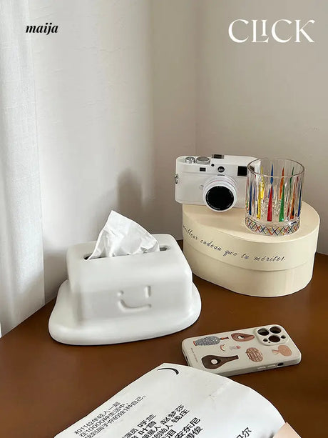 Melted Cheese Ceramic Tissue Box from maija
