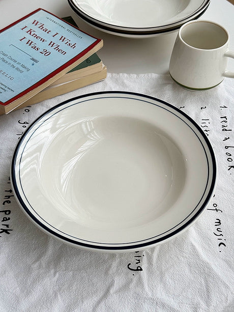 YASUKI Chenhao Minimalist INS Texture White Ceramic Bowl from YASUKI