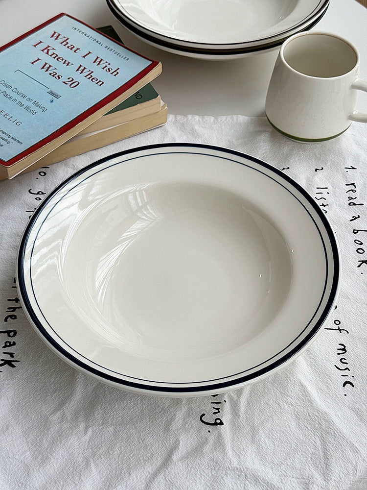 YASUKI Chenhao Minimalist INS Texture White Ceramic Bowl from YASUKI