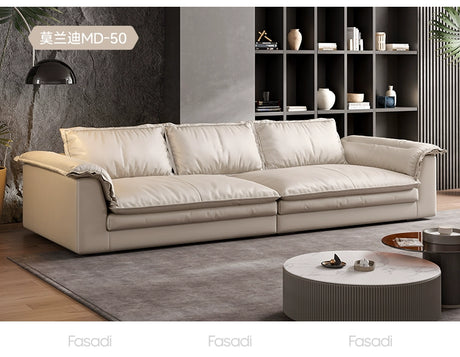 FASATI Jasper Luxurious Deep-Seat Leather Sofa from FASATI