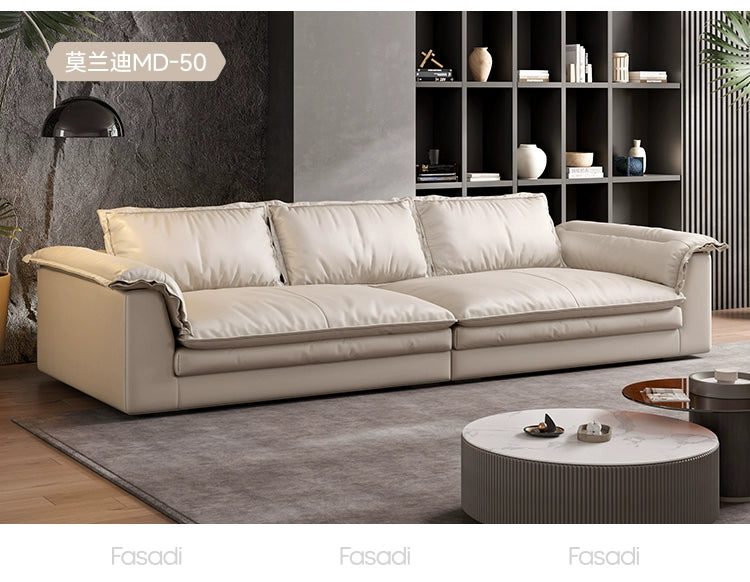 FASATI Jasper Luxurious Deep-Seat Leather Sofa from FASATI