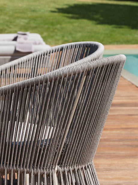 DIME GARDEN Santiago Elegant Rattan Chair Set Outdoor Table from DIME GARDEN