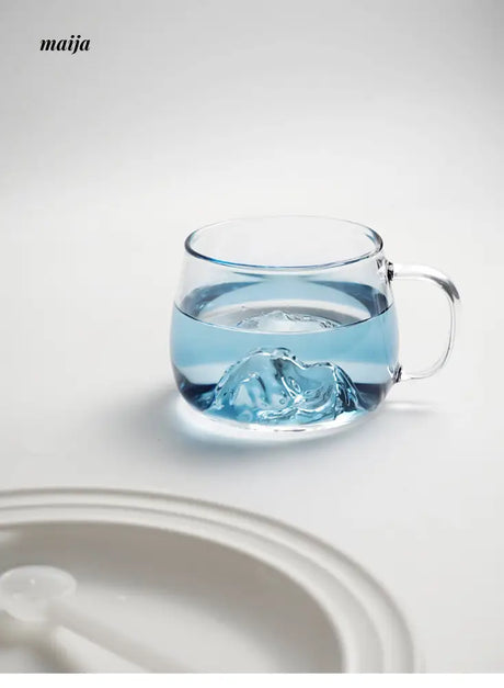 Mount Fuji Blue Gradient Glass from maija