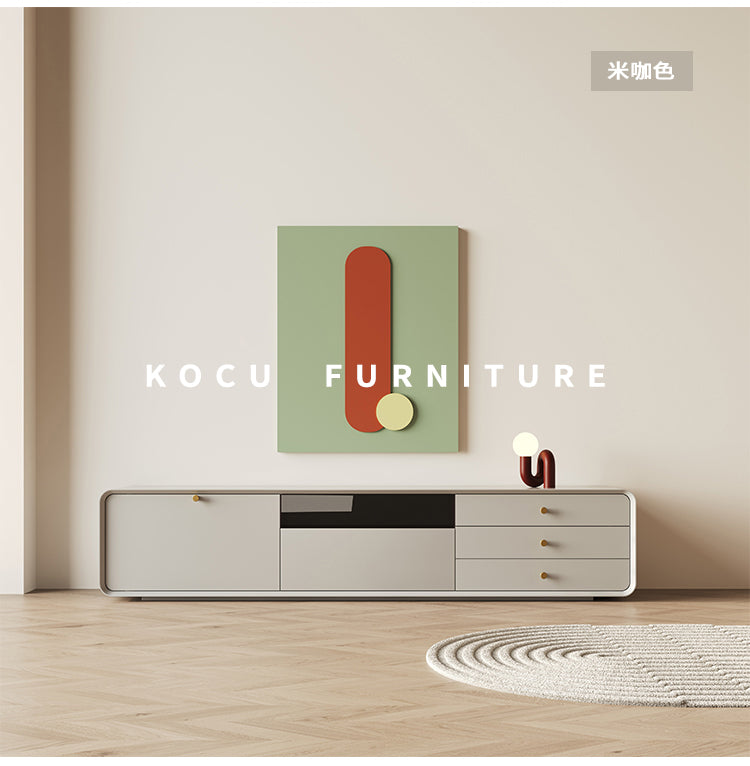 KOCU HOME Ulises Modern Minimalist Solid Wood TV Cabinet Coffee Table Combination from KOCU HOME