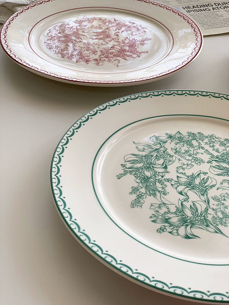 YASUKI Jacques Elegant Bling Ceramic Dining Plate from YASUKI