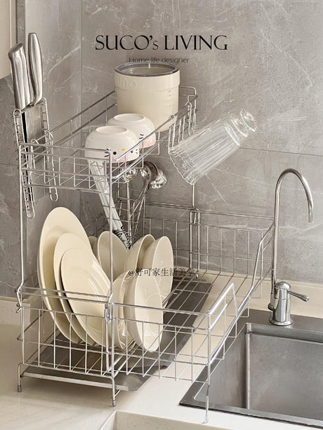 SUCO Haruki Space-Saving Stainless Steel Drying Rack from SUCO