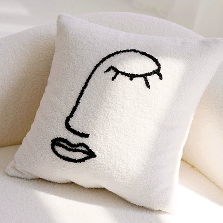 YOULI Benjamin Elegant Minimalist Black and White Sofa Pillow from YOULI