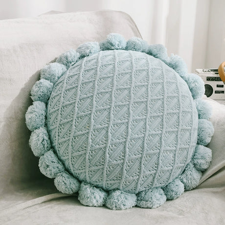 YOULI Finnian Handmade Knitted Round Pillow from YOULI