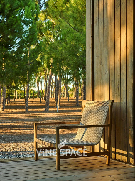 RATTAN SPACE Santiago Waterproof Natural Wood High Chair from RATTAN SPACE