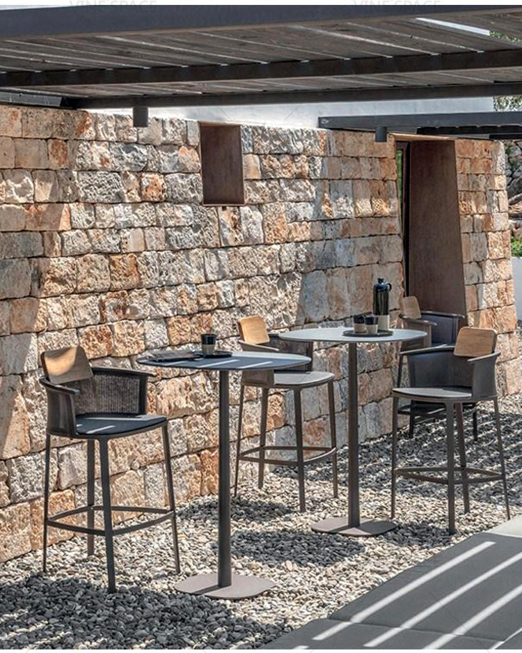 RATTAN SPACE Santiago Waterproof Sun-Resistant Three-Piece Balcony Set from RATTAN SPACE