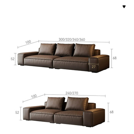 FASATI Leonardo Chic Minimalist Leather Sofa from FASATI