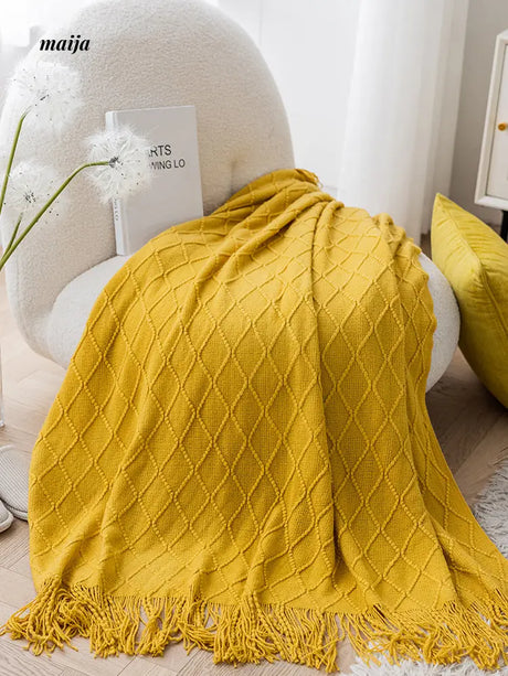 Rhombus Tassel Throws from hellolife