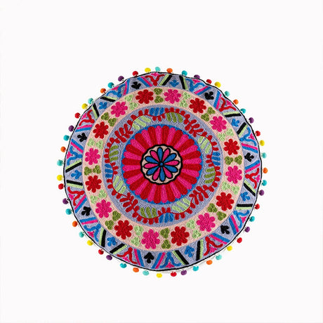 YOULI Amara Handmade Ethnic Round Pillow from YOULI